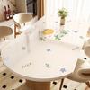 Mantel Individual Ovalado Lavable Impermeable y a Prueba de Aceite Lujo Ligero Alto Nivel Plegable Mesa Redonda Mesa de Centro Mantel Protector