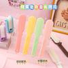 Lindo mini peine plegable de macarrón, peine portátil para el cabello, peine de dientes suaves de plástico para el hogar para estudiantes, peine con cojín de aire.