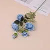 Flores Artificiales de Rosa Fresca, Flores Falsas para Decoración del Hogar, Mesa de Comedor, Decoración de Mesa de Café, Adornos de Flores de Seda, Arte Floral de Peonía