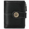 Artículo Popular Transfronterizo 70% de descuento Cartera Corta para Mujer Estilo Europeo y Americano Cuero Encerado al Aceite Monedero con Cremallera Tarjetero Cartera Mujer