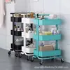 Estante de Almacenamiento con Carrito Fabricante Suministra Directamente Estantes de Almacenamiento Móviles de Múltiples Niveles en Múltiples Colores, Simple y Moderno