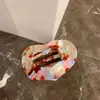 Pinza para el pelo de lunares y cuadros dulces estilo coreano para niñas, Pasador lindo con lazo, Pinza de tiburón Accesorio para el pelo