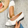 Zapatos de tacón de cuña de gamuza de punta redonda de moda de tamaño grande de nuevo estilo transfronterizos para mujer, sin cordones, con pedrería para mamás
