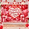 Fondo romántico con forma de corazón y rosas para el Día de San Valentín 2027, transfronterizo, para bodas, sesiones de fotos y decoraciones festivas