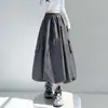 Ropa de mujer: Falda tipo tulipán de estilo workwear para mujer, otoño 2026, de cintura alta, que cubre la cadera, falda de línea A adelgazante, falda tipo linterna, de longitud media