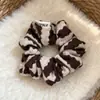 Bloque de Color Otoño e Invierno Tejido de Lana Lazo para el Cabello Anillo de Intestino Grande 2026 Nuevos Accesorios para el Cabello Cuerda para Moño Flor para el Cabello Estilo Coreano Accesorios para el Cabello