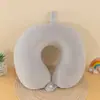 Almofada de Pescoço em Espuma de Memória em Forma de U Rotulável Transfronteiriça, Almofada de Pescoço Dobrável em Forma de U, Travesseiro de Viagem Anti-Inclinação da Cabeça para Viagem de Avião, Almofada para Soneca