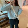 Cardigan de Punto Suave y Sedoso con Encaje Empalmado, Estilo Suave, Nuevo Estilo Otoño e Invierno Francés, Suéter Dulce Elegante con Cuello Redondo para Mujer