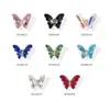 Arte de Uñas Mariposa Joyería Accesorios de Celebridad de Internet Estilo Ins Hielo Transparente Aurora Uñas Metálicas Cristal Estereoscópico Mariposa Arte de Uñas Diamante