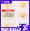 Pulsera de Cuentas Separadoras Corazón de Melocotón de Oro Real 24K con Cuentas y Diamantes Pulsera Individual para Hacer Joyería DIY Pulsera Collar Accesorios con Cuentas