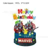 Artículos de Fiesta de Cumpleaños Temática de los Vengadores Juego de Banderín de Tirar Plato de Papel Mantel Globo Liga de la Justicia Marvel