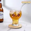 Taza de Leche de Vidrio de Celebridad de Internet de Aspecto Elegante, Taza para Beber Jugo de Bebida Fría de Oso Lindo para Mujer, Taza de Cerveza para el Hogar