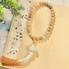 Pulseira Bodhi Roxa Flutuante com Mantra de Seis Palavras, Duplo Círculo, Bodhi de Mão, Pingente Estilo Chinês para Homens e Mulheres, Contas Budistas, Atacado