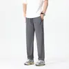 Pantalones Casuales de Seda de Hielo Woodpecker para Mujeres y Hombres, Nuevos Pantalones de Chándal Holgados de Verano, Frescos y con Caída, Pantalones Deportivos Largos Rectos Adelgazantes