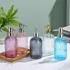 Botella de Gel Hidroalcohólico de Lunares Botella Vacía Vidrio de Colores Botella con Dispensador de Presión de Alto Valor Champú Gel de Ducha Botella de Loción Venta al por Mayor