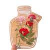 Marcapáginas de flores secas, película hecha a mano, bolsa de material de bricolaje, flores y plantas caseras de primavera, muestra en botella, regalo creativo para niños