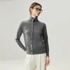 Cárdigan de Cachemira de Alta Gama para Mujer 2026 Otoño/Invierno Nuevo Lanzamiento Diseño de Nicho Casual Adelgazante Suéter Abrigo de Cuello Alto