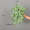 Colgante de Pared de Enredadera de Ratán Artificial Planta Verde Artificial Hoja de Manzana Manzano Cesta Colgante Enredadera Pared Rábano Verde Hoja de Siete Estrellas Colgando en la Pared