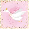 Mm180 Niñas Cisne Ballet Cisne Blanco Vajilla para Fiesta 8 Personas Set de 4 Piezas Plato de Papel Vaso de Papel