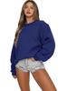 Sudadera Casual Unisex Estilo Europeo y Americano Transfronteriza Estilo Sencillo Mangas Caídas Cuello Redondo Sudadera de Felpa Cómoda de Moda en Stock