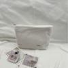 Bolsa de Cosméticos de Veludo para Mulheres Estilo Ins Popular Grande Capacidade Batom Retoque Moedas Celular Bolsa de Mão para Viagem