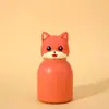 Taza aislante infantil con cabeza de animal 3D de dibujos animados, acero inoxidable 316, linda botella de agua portátil, botella de agua para estudiantes, venta al por mayor