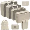 Conjunto de Sacos de Armazenamento para Viagem Transfronteiriça, Bolsa de Armazenamento para Artigos de Higiene Pessoal e Cosméticos Digitais, Bolsa de Viagem para Roupas, Sapatos, Bagagem