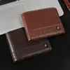 Nueva Cartera para Hombre, Cartera Corta para Hombre, Cartera Suave con Textura de Grano de Cuero, Moderna y Casual, Ranuras Múltiples para Tarjetas, Cartera Pequeña de Gran Capacidad