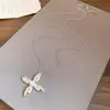 Colar Pingente Cruz Quadrada Cravejada de Diamantes, Estilo Europeu e Americano, Corrente Minimalista para Clavícula, Acessório de Luxo Leve de Alta Qualidade