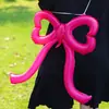 Balão de Filme de Alumínio com Laço de Amor Fosco Balão de Laço para Mochila Balão de Filme de Alumínio Decoração de Festa de Aniversário