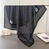 Nuevo Pañuelo Cuadrado Grande de Imitación Seda con Estampado Floral de Lunares Chal de Viaje Bufanda para el Cuello Protector Solar Pañuelo para la Cabeza Bufanda