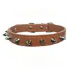 Collar Anti-mordidas para Perro Collar para Mascota Perro Pequeño Mediano Collar con Remaches Collar Duradero para Gato Suministros para Mascotas Collar de Cuero