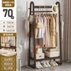Perchero de pie para dormitorio, tendedero para ropa, tendedero para habitación, madera maciza, para colocar la ropa por la noche, uso en interiores del hogar