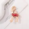 Accesorios de joyería de brocado Song estilo chino tradicional, colgante de ciervo pequeño, regalo creativo hecho a mano para DIY, llavero, charm para bolso, accesorio Hanfu