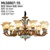Lustre de cerâmica estilo retrô americano todo em cobre para sala de estar, nova iluminação clássica estilo europeu simples para quarto de villa e sala de jantar