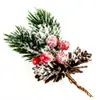 Acessórios de Pinha de Natal Transfronteiriços, Galhos com Frutas Vermelhas Simuladas, Plantas Aquáticas Pequenas, Decorações para Árvore de Natal, Acessórios de Frutas Vermelhas, Atacado da Fonte