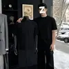 Nueva camiseta deportiva de manga corta de malla fina, fresca, elegante, estilo casual americano, con retazos para hombre, camiseta versátil