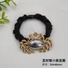 Yingyi Accesorios DIY Brocado Song Base para Pasador de Cangrejo de la Fortuna con Cubierta Goma para el Cabello de Cangrejo Anillo para el Cabello Accesorios de Material de Tela