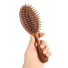 Pente de Almofada de Ar de Sândalo Dourado Pente de Bolsa de Ar de Sândalo Madeira Maciça Combate à Queda de Cabelo Pente de Massagem Retrô Pente para Cabelo Longo Feminino de Casa Cabeleireiro