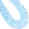 Poliéster Encaje Plisado Gasa Doble Capa Cinta de Encaje DIY Pinza para el Cabello Vestido de Muñeca Zapatos Sombreros Falda Ropa Accesorios