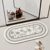 Tapete de Chão Absorvente de Água para Banheiro Nórdico Tapete de Banheira Entrada do Banheiro Tapete para Pés de Vaso Sanitário Pia Almofada Macia Antiderrapante Venda por Atacado