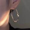 Pendientes de temperamento con borlas de metal en la parte delantera y trasera con diseño de nicho, pendientes de lujo ligeros y de alta gama, nuevos pendientes de moda 2023