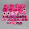 38 nuevas flores artificiales de seda de alta calidad, rosa rojo, peonía, cabeza de flor de hortensia, bolsa de materiales para ramo de novia DIY