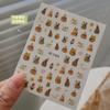 Adesivos para Nail Art, Adesivos de Gatinho Fofo, Adesivos de Coelho, Flores Pequenas em Forma de Coração, Adesivos Finos e Resistentes, Adesivos de Pacote de Expressões