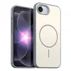 Estilo Simples Adequado para iPhone 17E Capa Magnética para Celular com Cor Contrastante e Toque Semelhante à Pele, Capa Protetora Anti-Queda nos Quatro Cantos para Apple 17 Pro