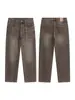 Ropa para Hombre Muqiu Colección Otoño 2026: Pantalones de Mezclilla Lavados Vintage, Talla Grande para Hombre, Elásticos, Pantalones Largos Versátiles