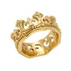 R0007-NK17 joyería de comercio exterior corona romana antigua anillo vintage de acero de titanio anillo de personalidad para hombres y mujeres
