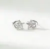 Pendientes de Plata de Ley 925 para Mujer con Circonita, Estilo Lujo Ligero de Gama Alta de Nicho con Diseño de Estrella y Luna, Pendientes de Botón Dulces y Frescos