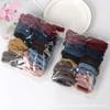 50 peças de scrunchie sem costura alta elasticidade corda de cabelo grossa padrão onda colorida sarja elástico para rabo de cavalo acessórios de cabelo