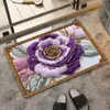 Tapete de piso de diatomeas floral transfronterizo para entrada de casa, resistente a la suciedad y fácil de limpiar, tapete para pies que remueve el polvo para puerta